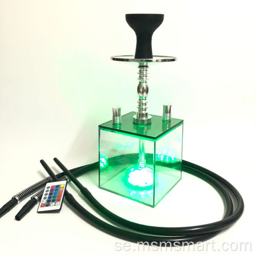 2 slangar 500 puffar led shisha akryl